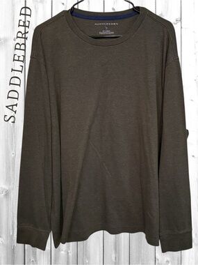 🌼Saddlebred Long Sleeve Crewneck Shirt - Olive